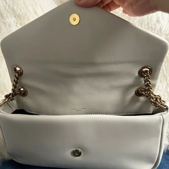 Yves Saint Laurent White Leather Chain Bag - Picture 5 of 10